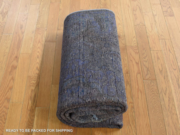 4'10" x 9'9" New Hand Knotted Overdyed Wool Rectangle Oriental Rug - MOA10280899