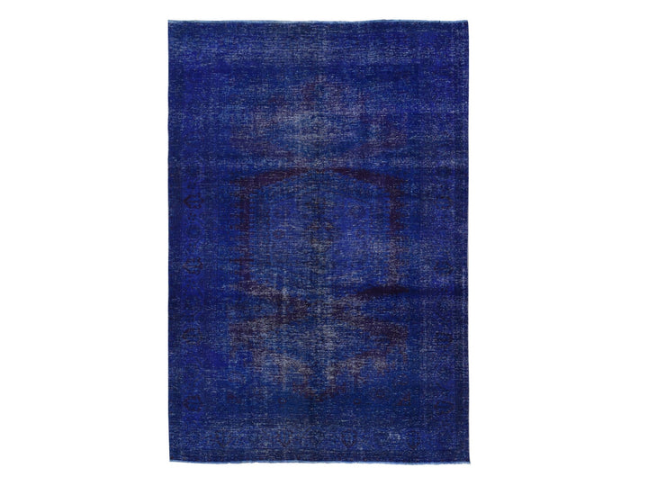 6'10" x 10'1" New Hand Knotted Overdyed Wool Rectangle Oriental Rug - MOA10280916