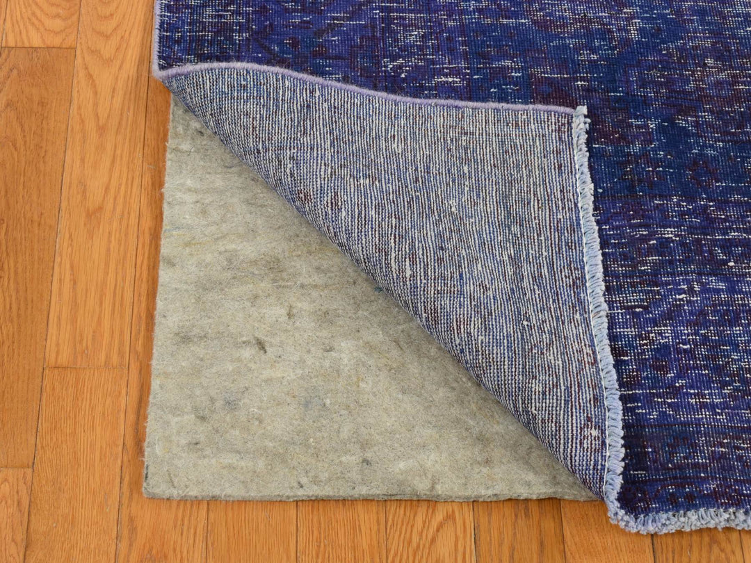 6'10" x 10'1" New Hand Knotted Overdyed Wool Rectangle Oriental Rug - MOA10280916