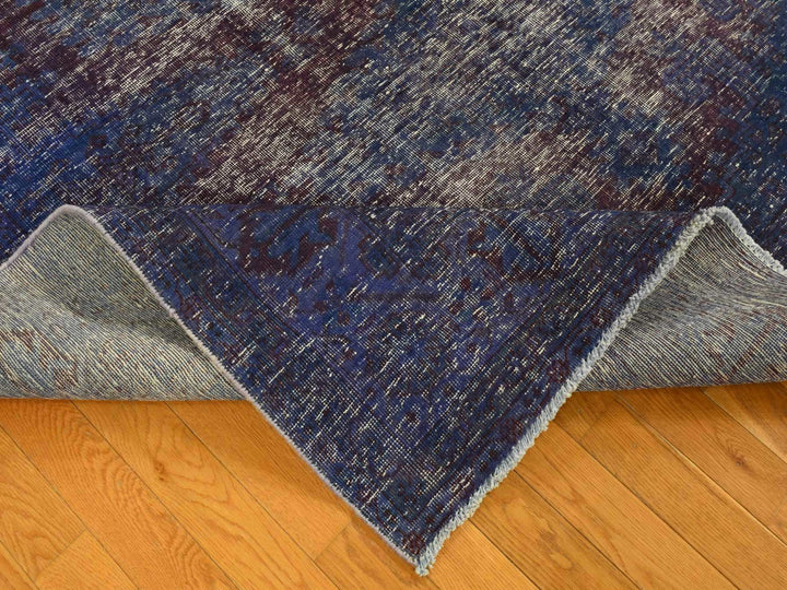 6'10" x 10'1" New Hand Knotted Overdyed Wool Rectangle Oriental Rug - MOA10280916