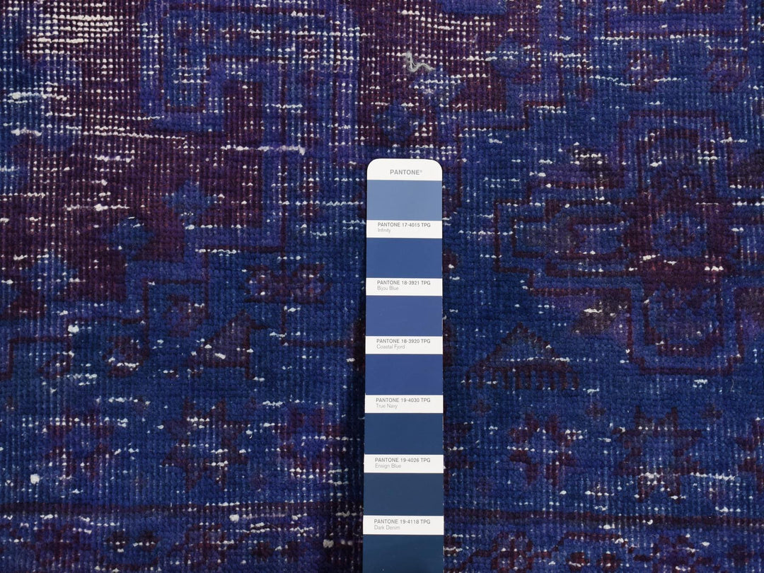 6'10" x 10'1" New Hand Knotted Overdyed Wool Rectangle Oriental Rug - MOA10280916