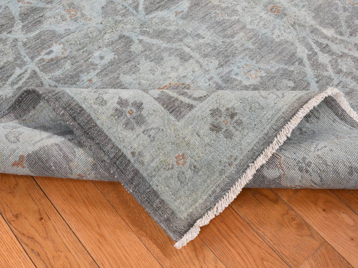 5'9" x 9'0" New Hand Knotted Blue Wool Rectangle Oriental Rug - MOA10280917