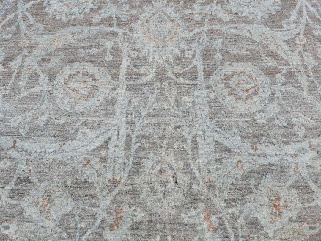 5'9" x 9'0" New Hand Knotted Blue Wool Rectangle Oriental Rug - MOA10280917