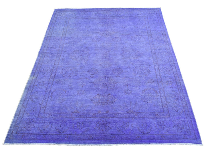 6'0" x 8'7" New Hand Knotted Overdyed Wool Rectangle Oriental Rug - MOA10280930