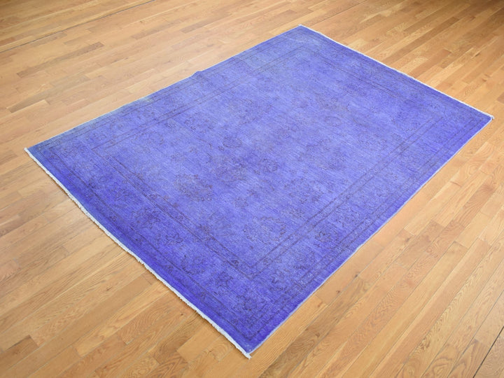 6'0" x 8'7" New Hand Knotted Overdyed Wool Rectangle Oriental Rug - MOA10280930