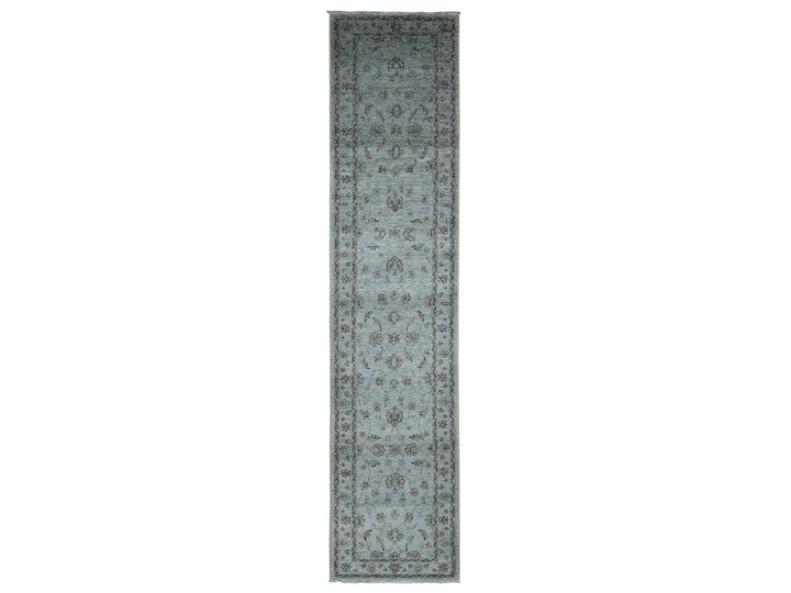 2'8" x 13'0" New Hand Knotted Overdyed Wool Runner Oriental Rug - MOA10280932