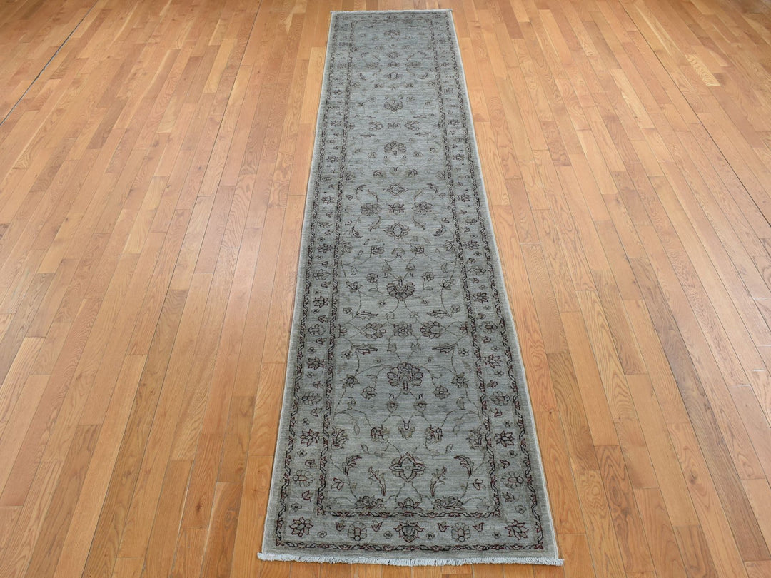 2'8" x 13'0" New Hand Knotted Overdyed Wool Runner Oriental Rug - MOA10280932