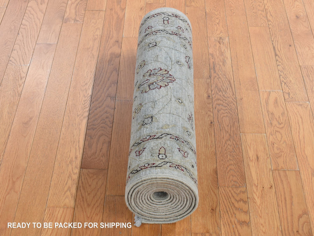2'8" x 13'0" New Hand Knotted Overdyed Wool Runner Oriental Rug - MOA10280932