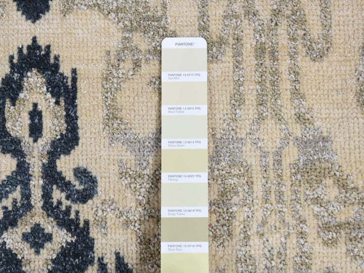 5'10" x 8'7" New Hand Knotted Beige Wool Rectangle Oriental Rug - MOA10280964