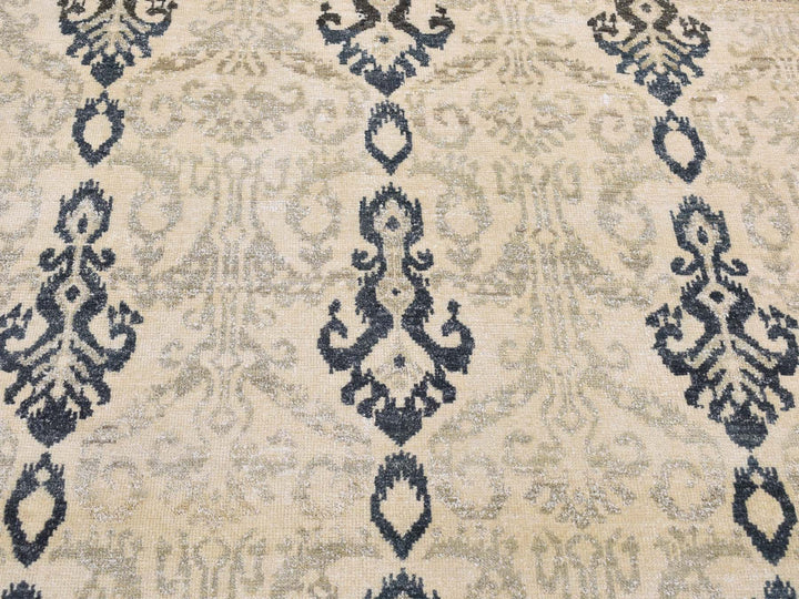 5'10" x 8'7" New Hand Knotted Beige Wool Rectangle Oriental Rug - MOA10280964