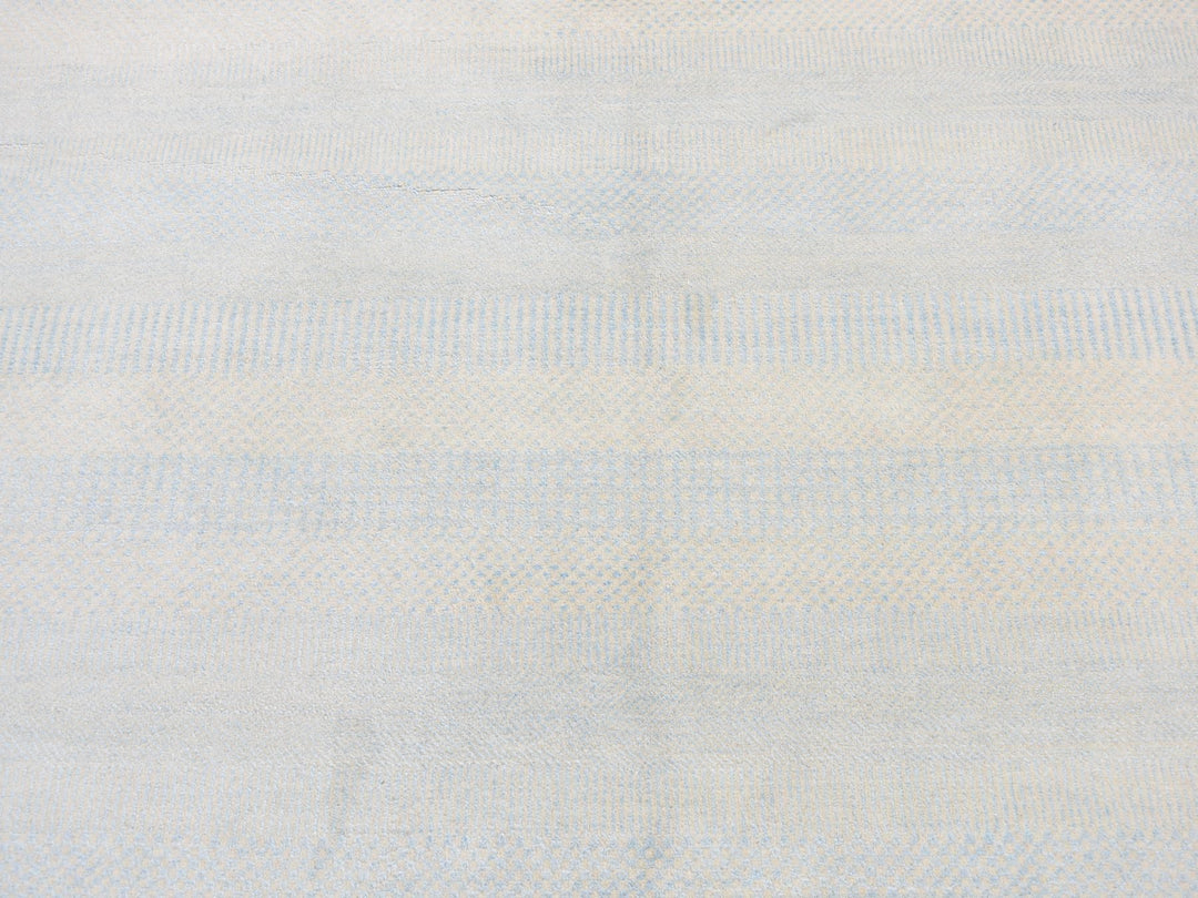 6'0" x 9'3" New Hand Knotted Blue Wool & Silk Rectangle Oriental Rug - MOA10280966
