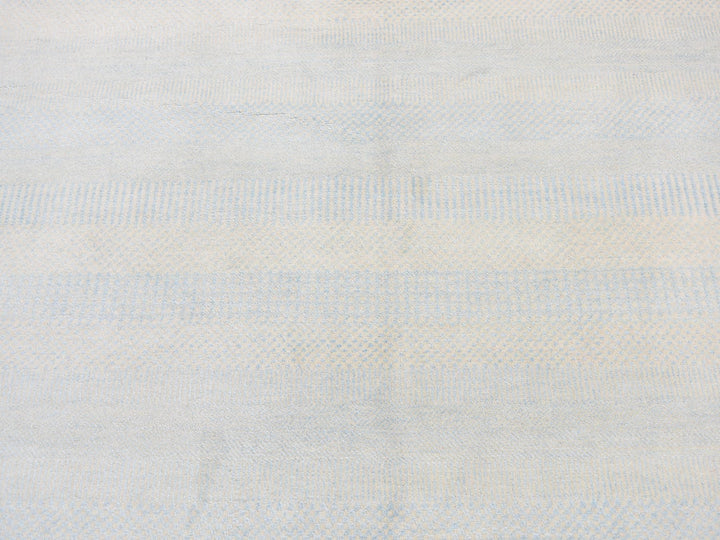 6'0" x 9'3" New Hand Knotted Blue Wool & Silk Rectangle Oriental Rug - MOA10280966