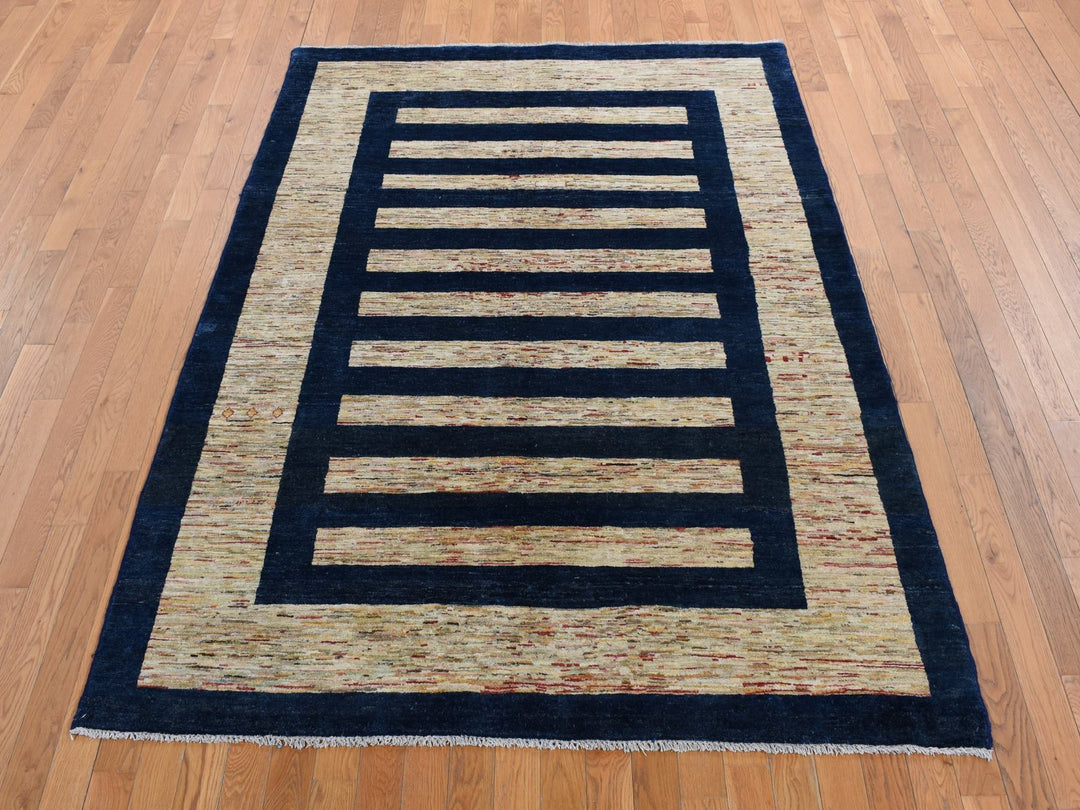 5'7" x 8'0" New Hand Knotted Brown Wool Rectangle Oriental Rug - MOA10280973