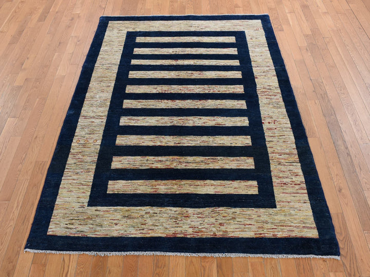 5'7" x 8'0" New Hand Knotted Brown Wool Rectangle Oriental Rug - MOA10280973