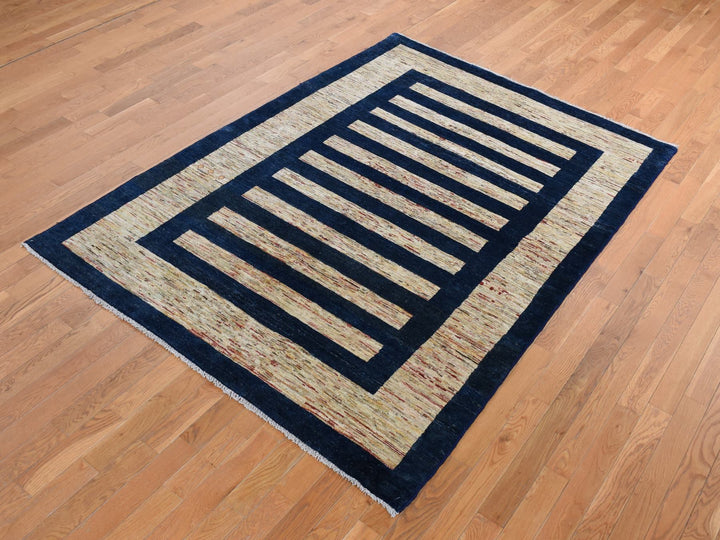 5'7" x 8'0" New Hand Knotted Brown Wool Rectangle Oriental Rug - MOA10280973