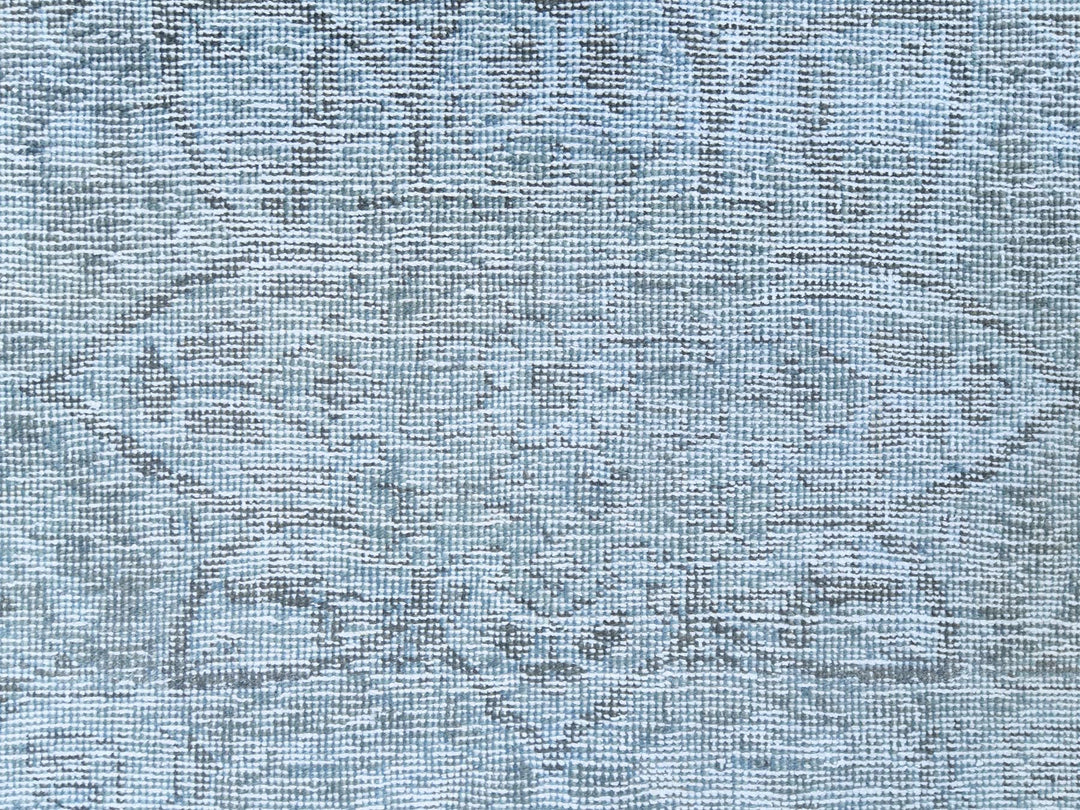 9'10" x 12'2" Vintage Hand Knotted Blue Worn Wool Rectangle Oriental Rug - MOA10281099