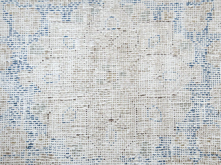 8'7" x 12'0" Vintage Hand Knotted Beige Worn Wool Rectangle Oriental Rug - MOA10281249