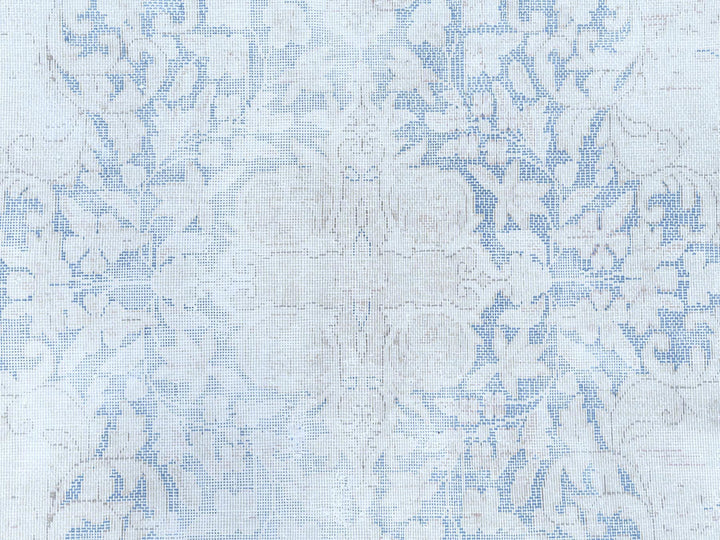 9'7" x 12'9" Vintage Hand Knotted Blue Worn Wool Rectangle Oriental Rug - MOA10281265