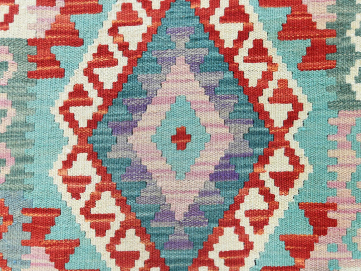 2'8" x 15'5" New Hand Woven Multicolored Wool Runner Oriental Rug - MOA10281544