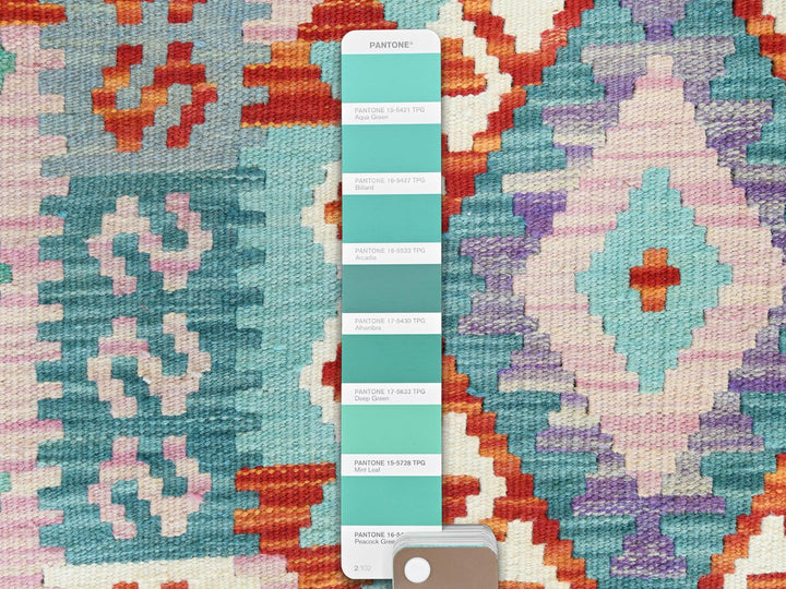 2'8" x 15'5" New Hand Woven Multicolored Wool Runner Oriental Rug - MOA10281544
