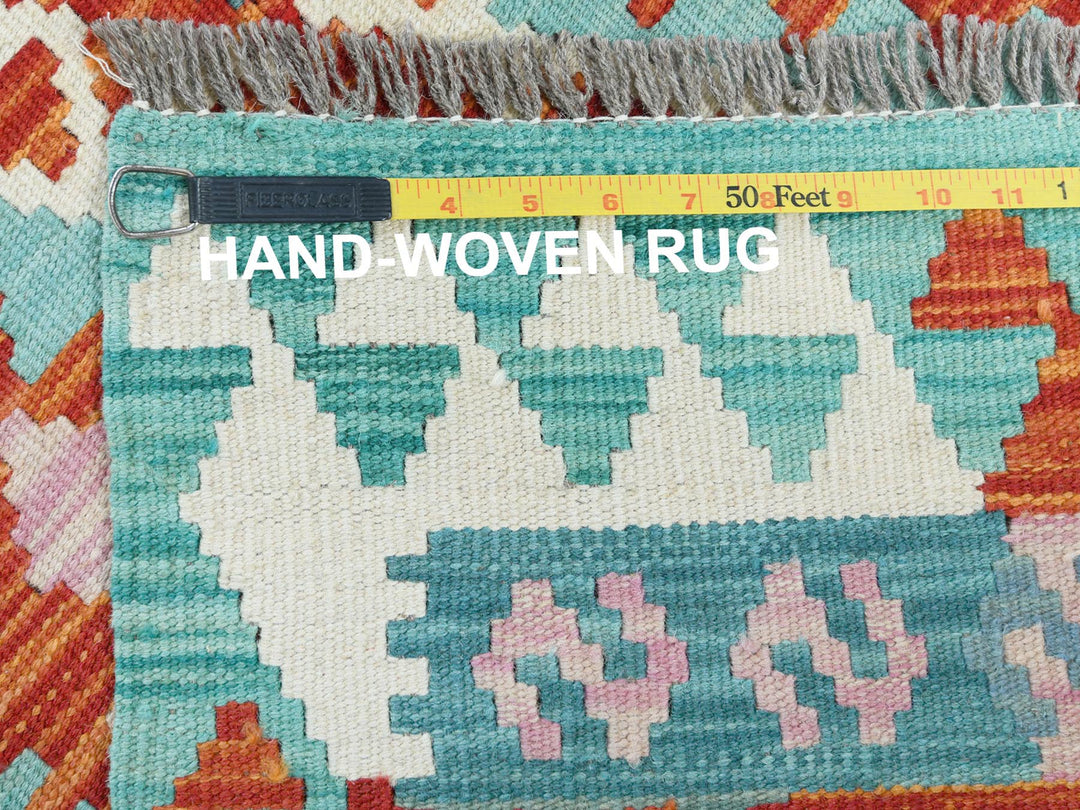 2'8" x 15'5" New Hand Woven Multicolored Wool Runner Oriental Rug - MOA10281544