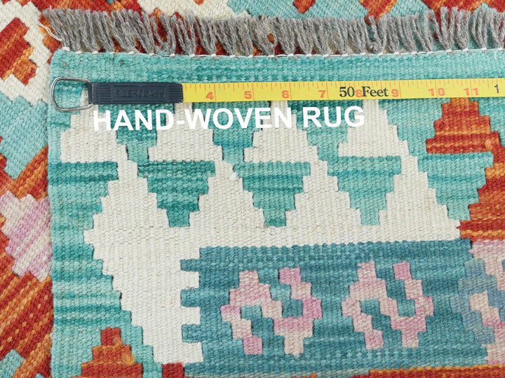 2'8" x 15'5" New Hand Woven Multicolored Wool Runner Oriental Rug - MOA10281544