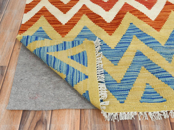 6'6" x 9'3" New Hand Woven Multicolored Wool Rectangle Oriental Rug - MOA10281585