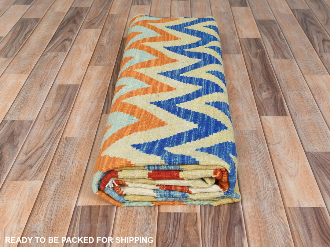 6'6" x 9'3" New Hand Woven Multicolored Wool Rectangle Oriental Rug - MOA10281585