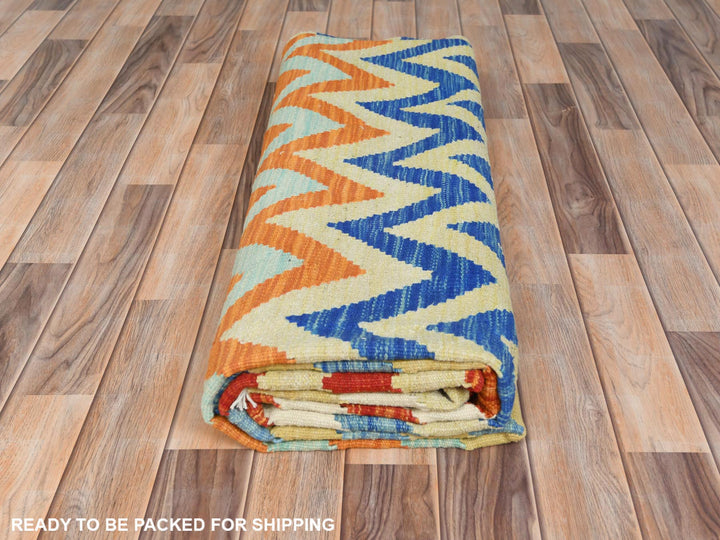 6'6" x 9'3" New Hand Woven Multicolored Wool Rectangle Oriental Rug - MOA10281585