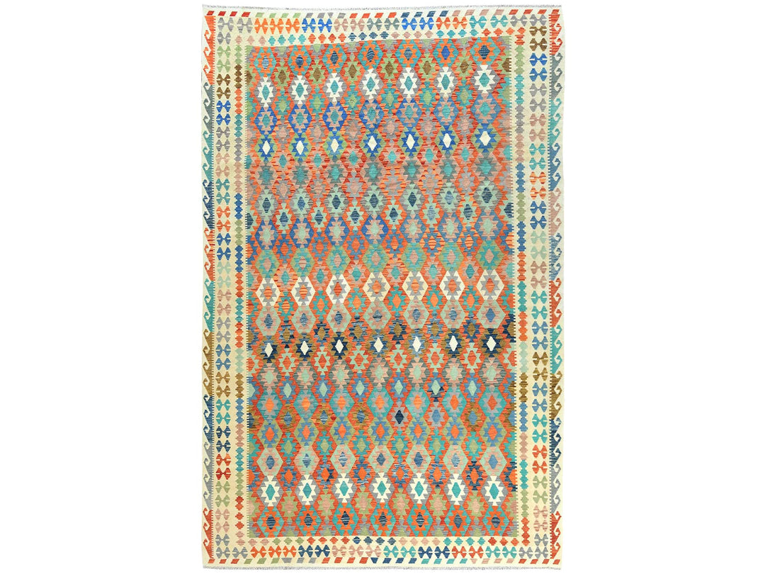 10'4" x 16'1" New Hand Woven Multicolored Wool Rectangle Oriental Rug - MOA10281593
