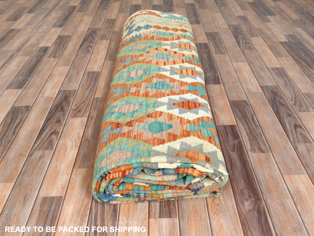 10'4" x 16'1" New Hand Woven Multicolored Wool Rectangle Oriental Rug - MOA10281593