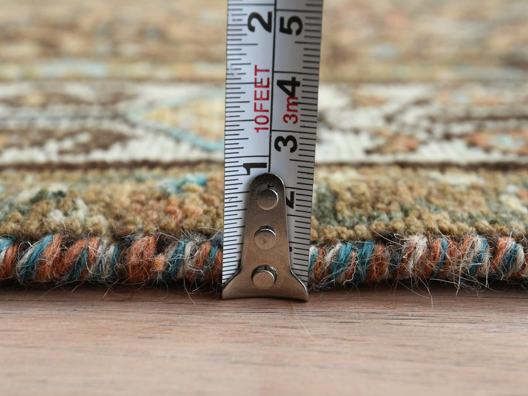 3'3" x 9'2" Vintage Hand Knotted Brown Wool Runner Oriental Rug - MOA10281638