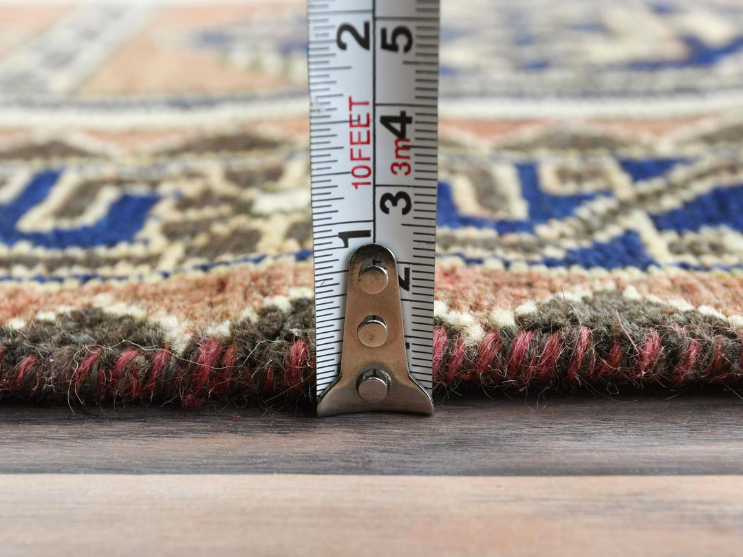 4'0" x 10'0" Vintage Hand Knotted Brown Wool Runner Oriental Rug - MOA10281659