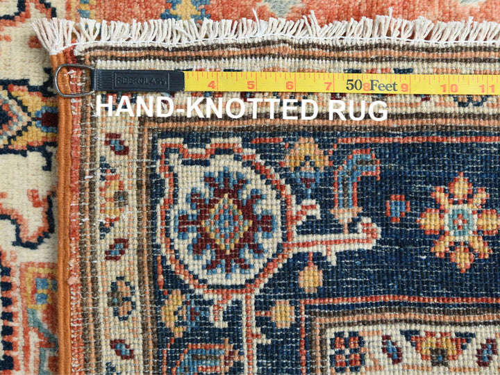 4'0" x 5'10" New Hand Knotted Orange Wool Rectangle Oriental Rug - MOA10281726