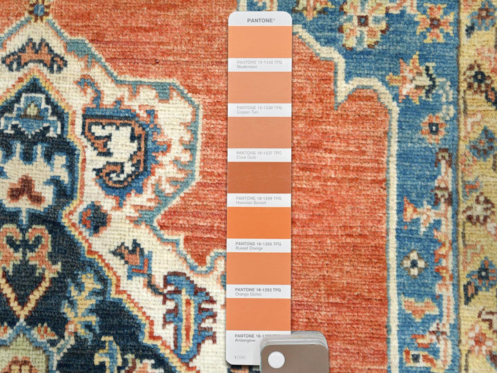 3'10" x 6'2" New Hand Knotted Orange Wool Rectangle Oriental Rug - MOA10281727