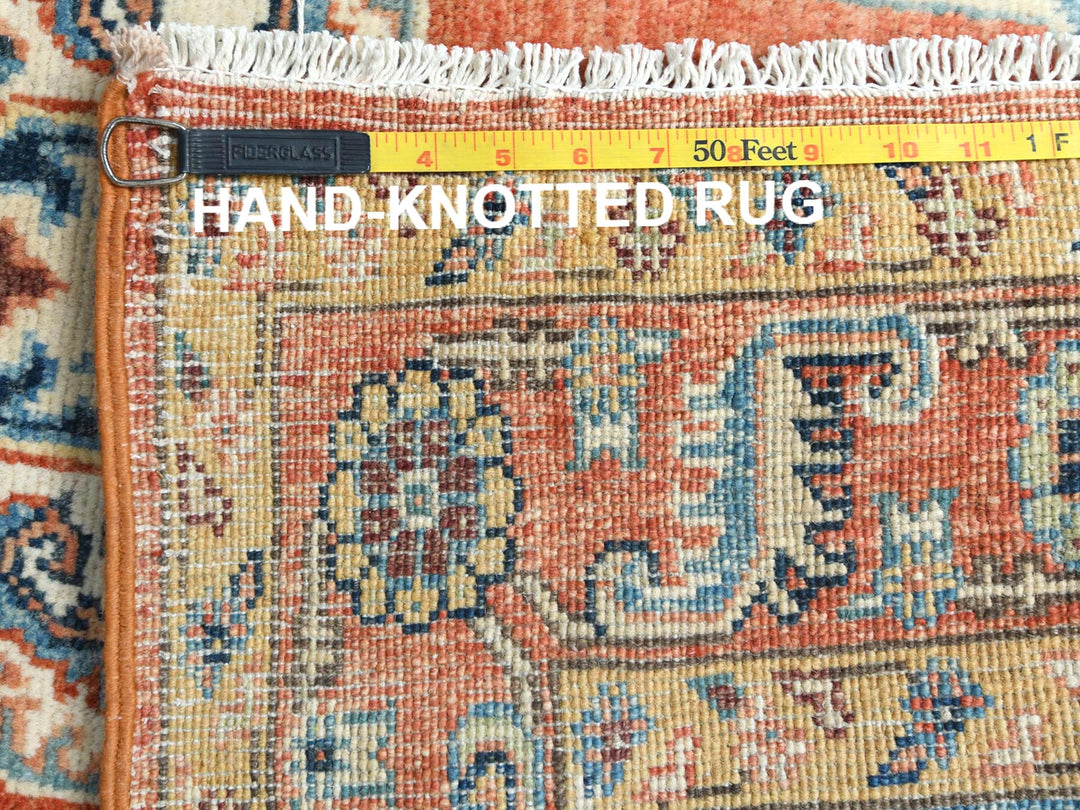 3'10" x 6'2" New Hand Knotted Orange Wool Rectangle Oriental Rug - MOA10281727