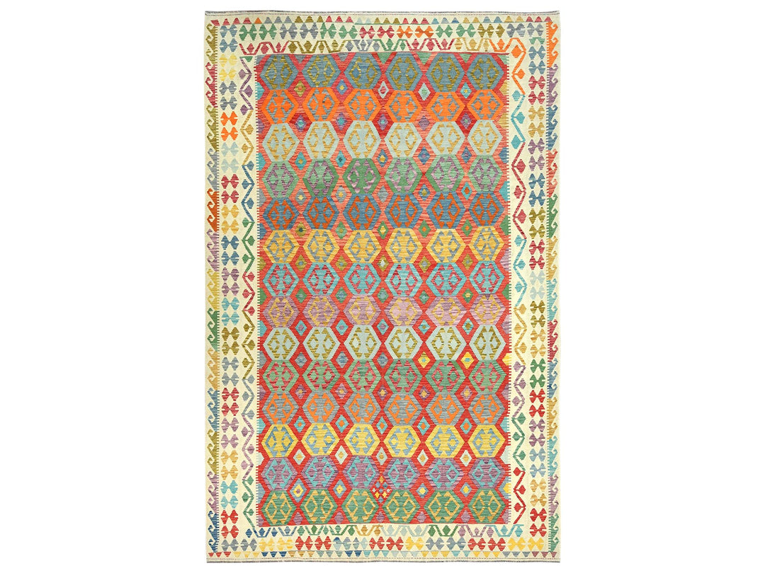 10'0" x 16'0" New Hand Woven Multicolored Wool Rectangle Oriental Rug - MOA10281782