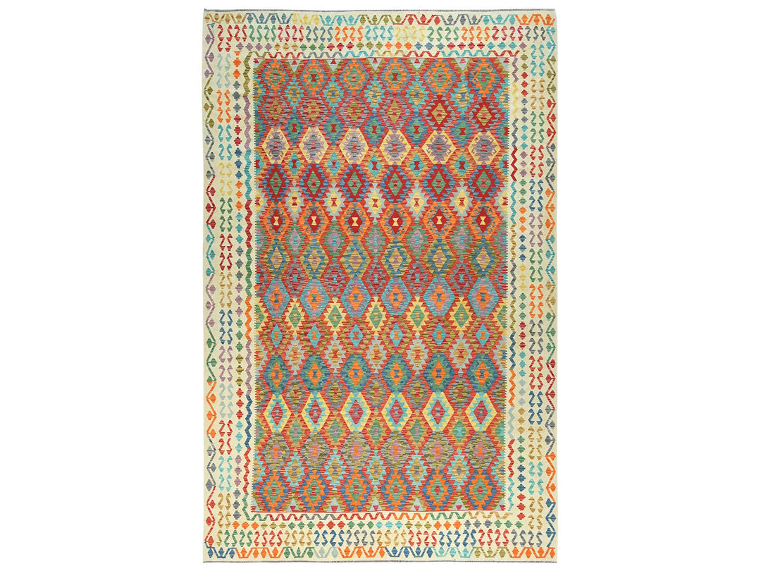 10'3" x 16'1" New Hand Woven Multicolored Wool Rectangle Oriental Rug - MOA10281784