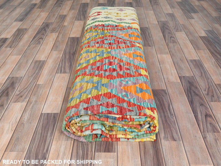 10'3" x 16'1" New Hand Woven Multicolored Wool Rectangle Oriental Rug - MOA10281784