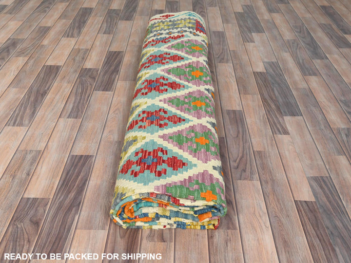10'2" x 12'9" New Hand Woven Multicolored Wool Rectangle Oriental Rug - MOA10281791