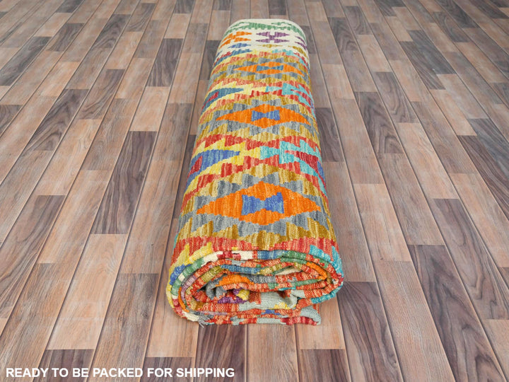 10'4" x 16'1" New Hand Woven Multicolored Wool Rectangle Oriental Rug - MOA10281800