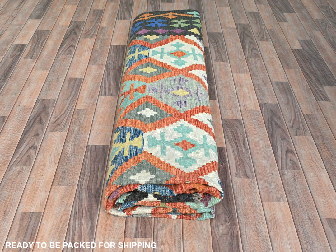 10'5" x 15'10" New Hand Woven Multicolored Wool Rectangle Oriental Rug - MOA10281804