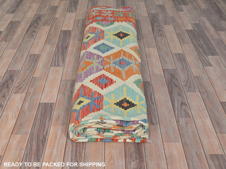 10'0" x 16'5" New Hand Woven Multicolored Wool Rectangle Oriental Rug - MOA10281821