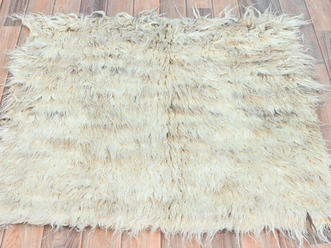 3'0" x 3'0" New Hand Knotted Beige Wool Square Oriental Rug - MOA10282021