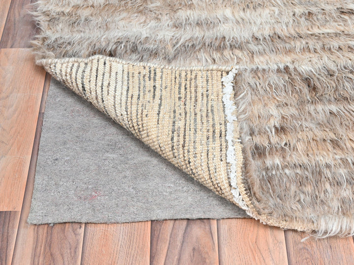 3'2" x 5'6" New Hand Knotted Beige Wool Rectangle Oriental Rug - MOA10282025