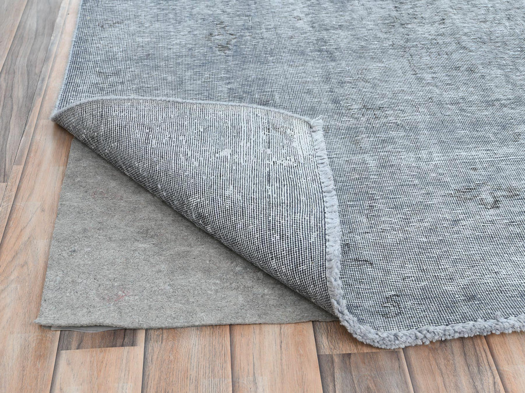 9'5" x 12'2" Vintage Hand Knotted Grey Wool Rectangle Oriental Rug - MOA10282097