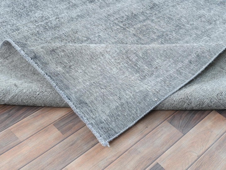 9'5" x 12'2" Vintage Hand Knotted Grey Wool Rectangle Oriental Rug - MOA10282097