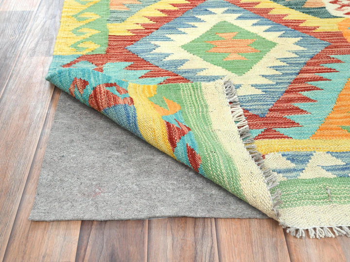 2'10" x 4'8" New Hand Woven Multicolored Wool Rectangle Oriental Rug - MOA10282204