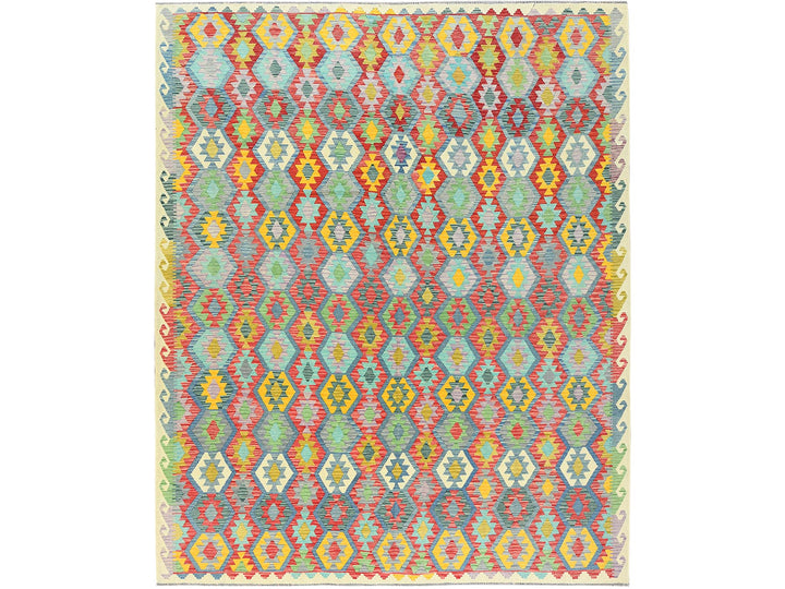 10'1" x 13'1" New Hand Woven Multicolored Wool Rectangle Oriental Rug - MOA10282247