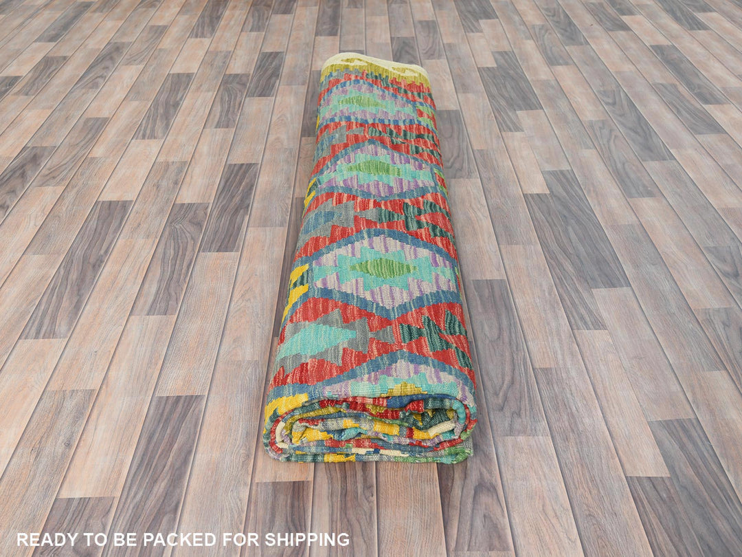 10'1" x 13'1" New Hand Woven Multicolored Wool Rectangle Oriental Rug - MOA10282247